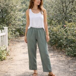 Niche Nilgun Derman SZ L Linen Blend Pull On Trousers Lagenlook